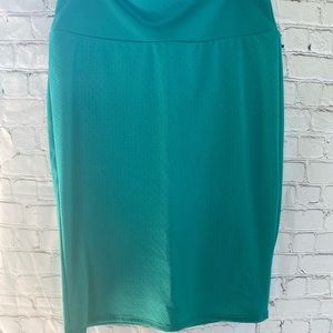 LulaRoe teal Cassie Pencil Stretch Skirt Size: xlarge Large Lula Roe